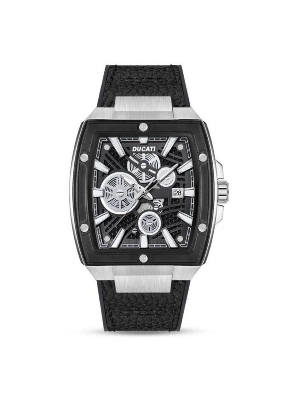 NWT Ducati Classic 3H Quartz Black Dial Men's Watch
